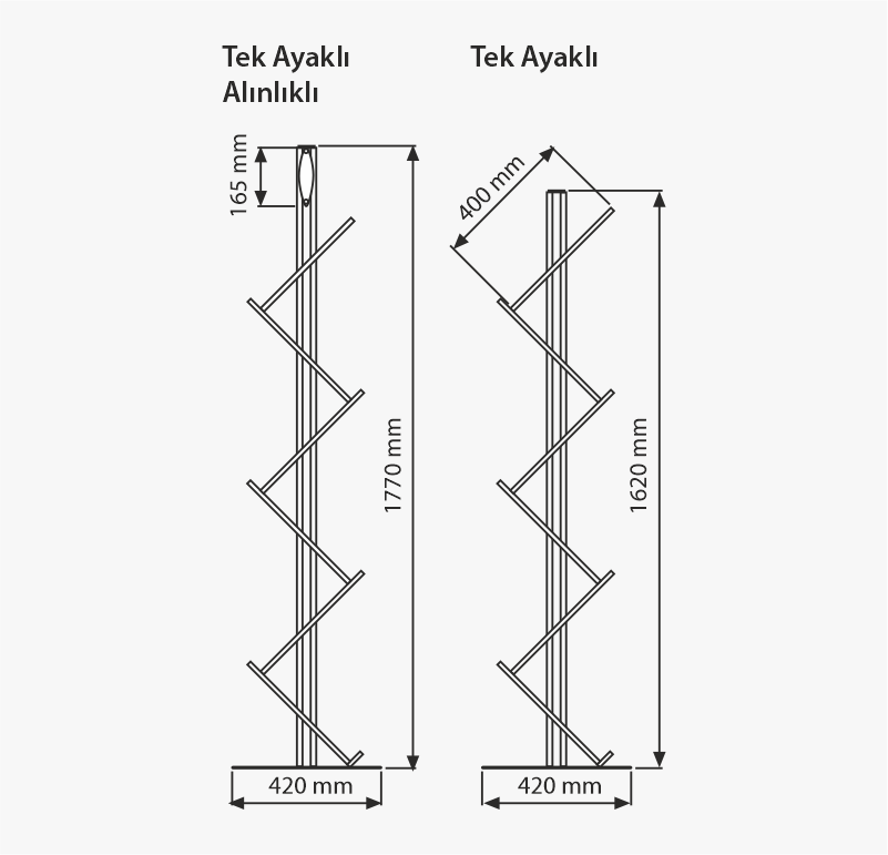 Zig-ZagBroşürlük Tek & Çift Ayaklı