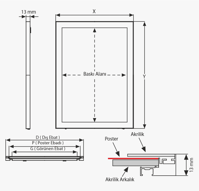 Magneco Led Box Tek Taraflı