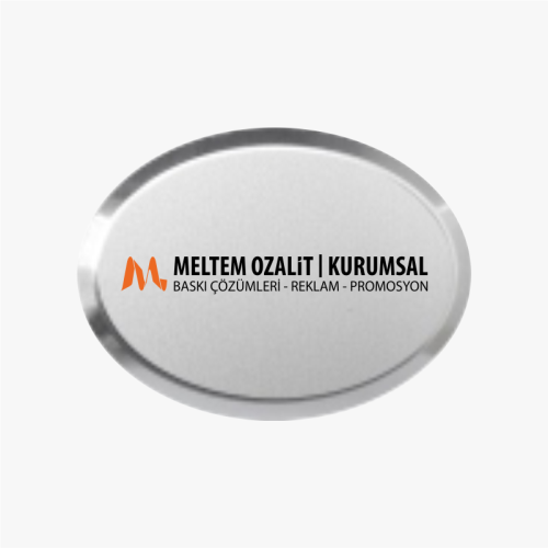 Oval Metal Yaka İsimliği