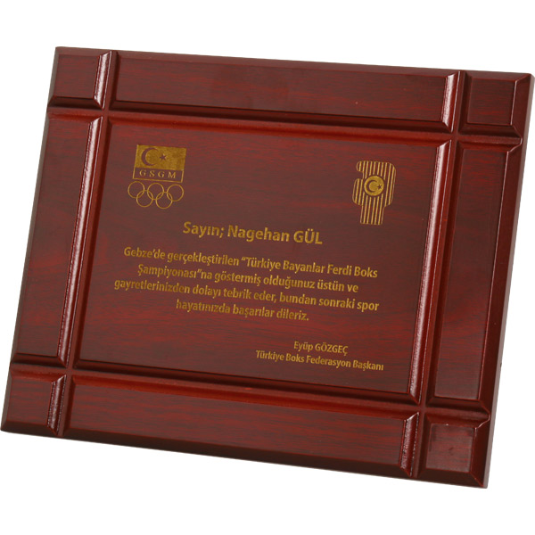 MDF-02 Ahşap Plaket