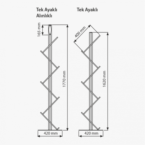 Zig-ZagBroşürlük Tek & Çift Ayaklı